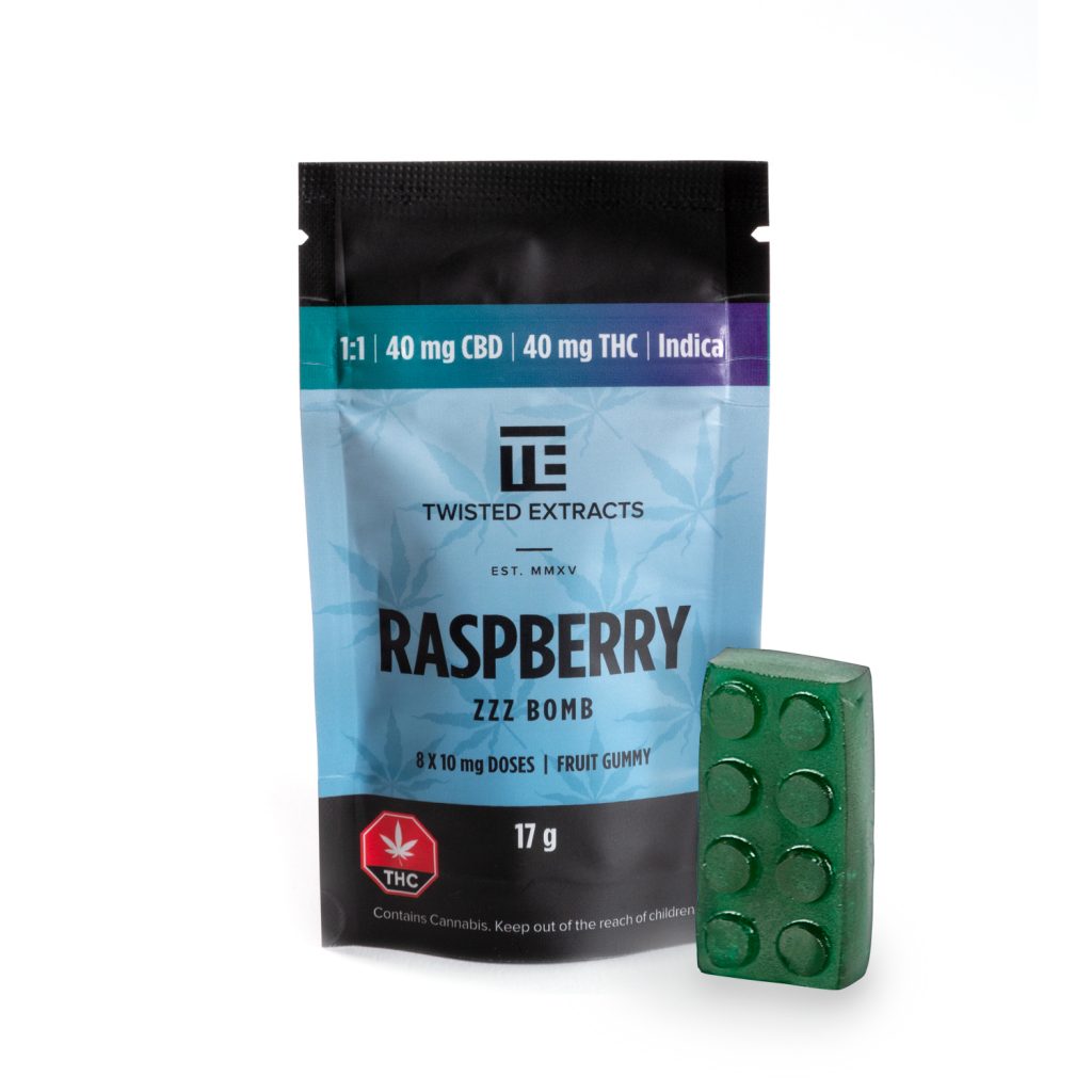 Twisted Extracts Indica 1:1 Raspberry ZZZ Bomb
