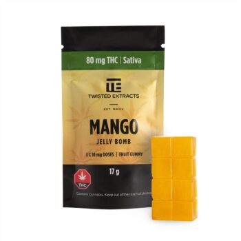 Twisted Extracts Sativa Mango Jelly Bomb (80mg THC)