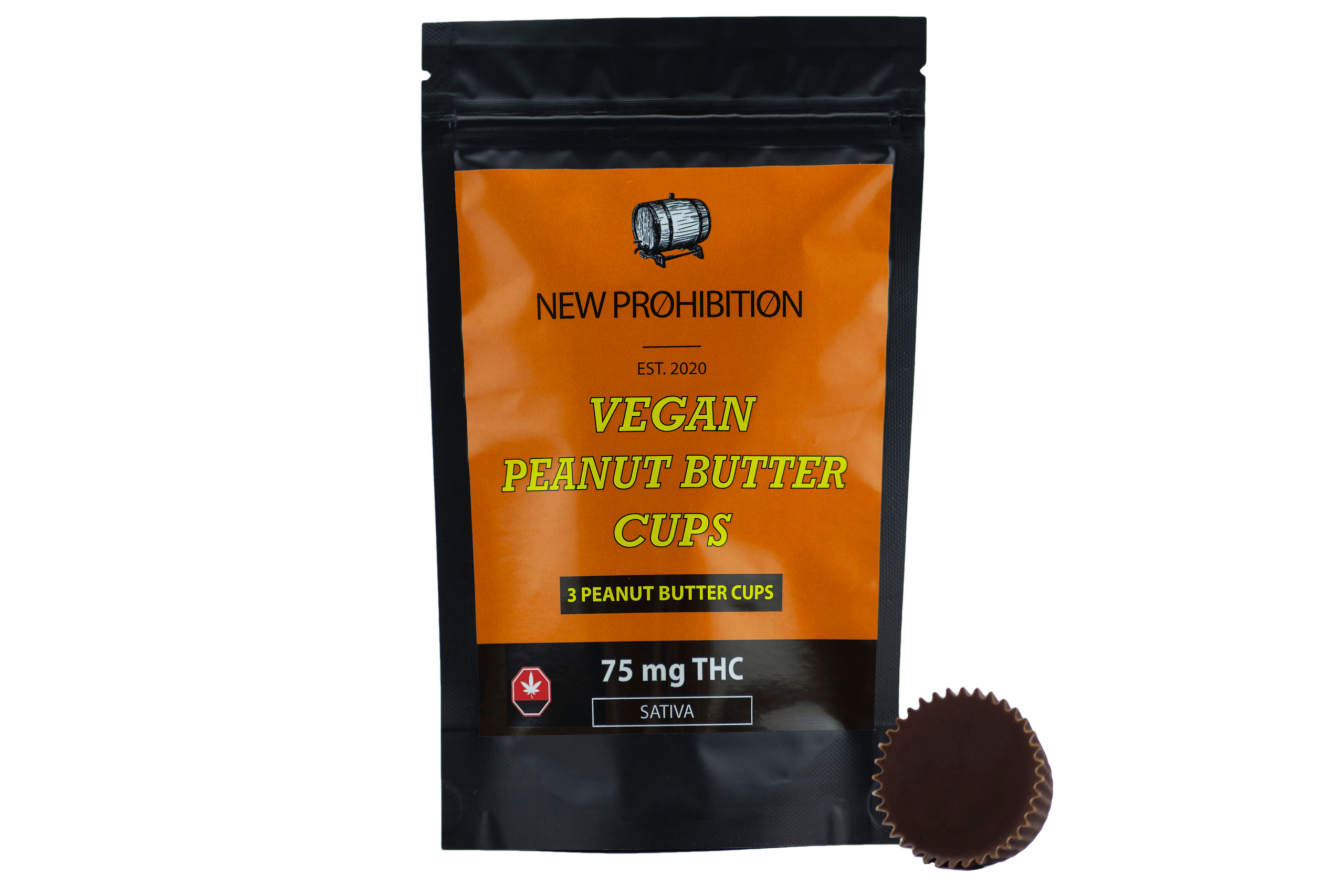 Sativa Vegan Peanut Butter Cups 75mg THC Canada Wide Weed