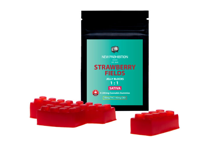 Strawberry Fields 1:1 Sativa Gummies