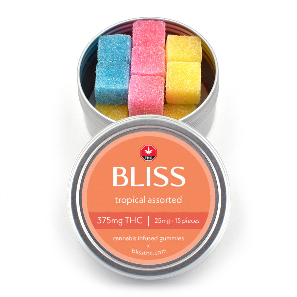 Bliss Tropical Assorted Gummies - 375mg | Best Edibles