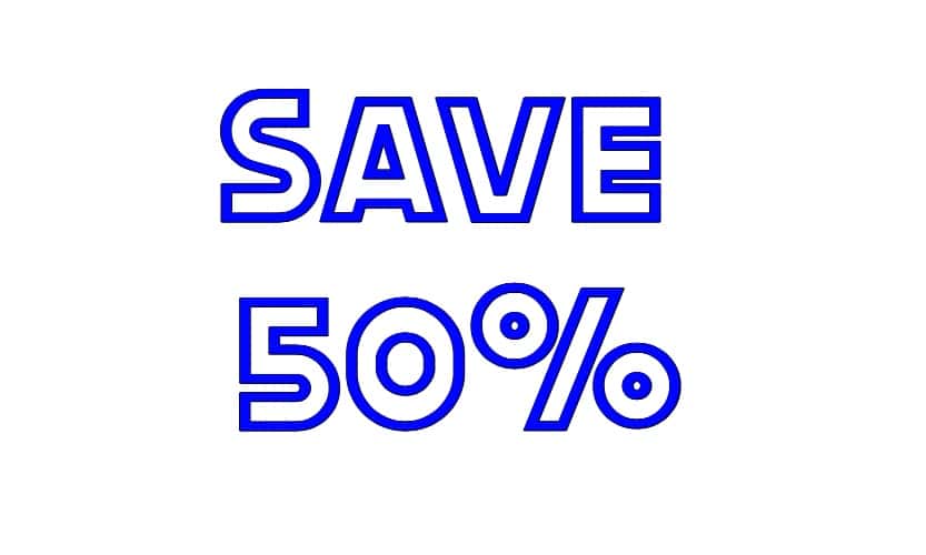 Save 50%