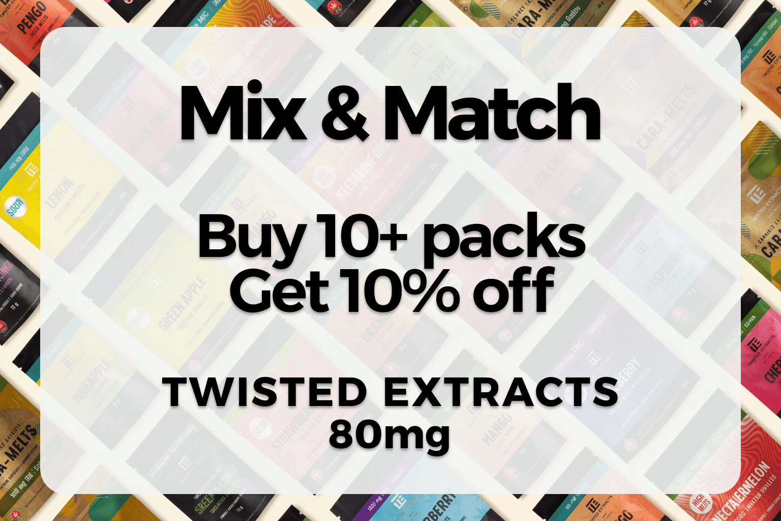 Twisted Extracts 80mg mix and match